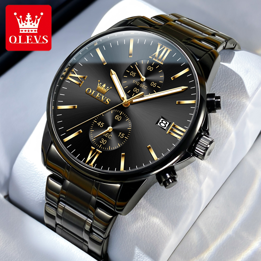 Luxury Watch All Black - OLEVS 2886 Orologio classico al quarzo