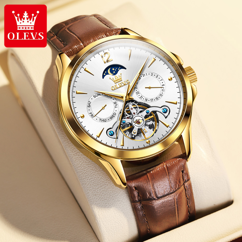 Tourbillon Movement Watch - OLEVS 6663 Orologio da uomo Orologio