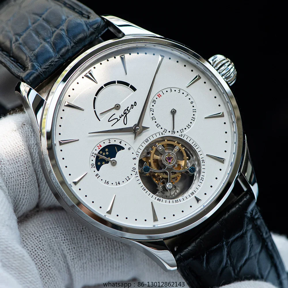 Tourbillon Movement Watch - Orologio da Uomo Meccanico Multifunzionale con