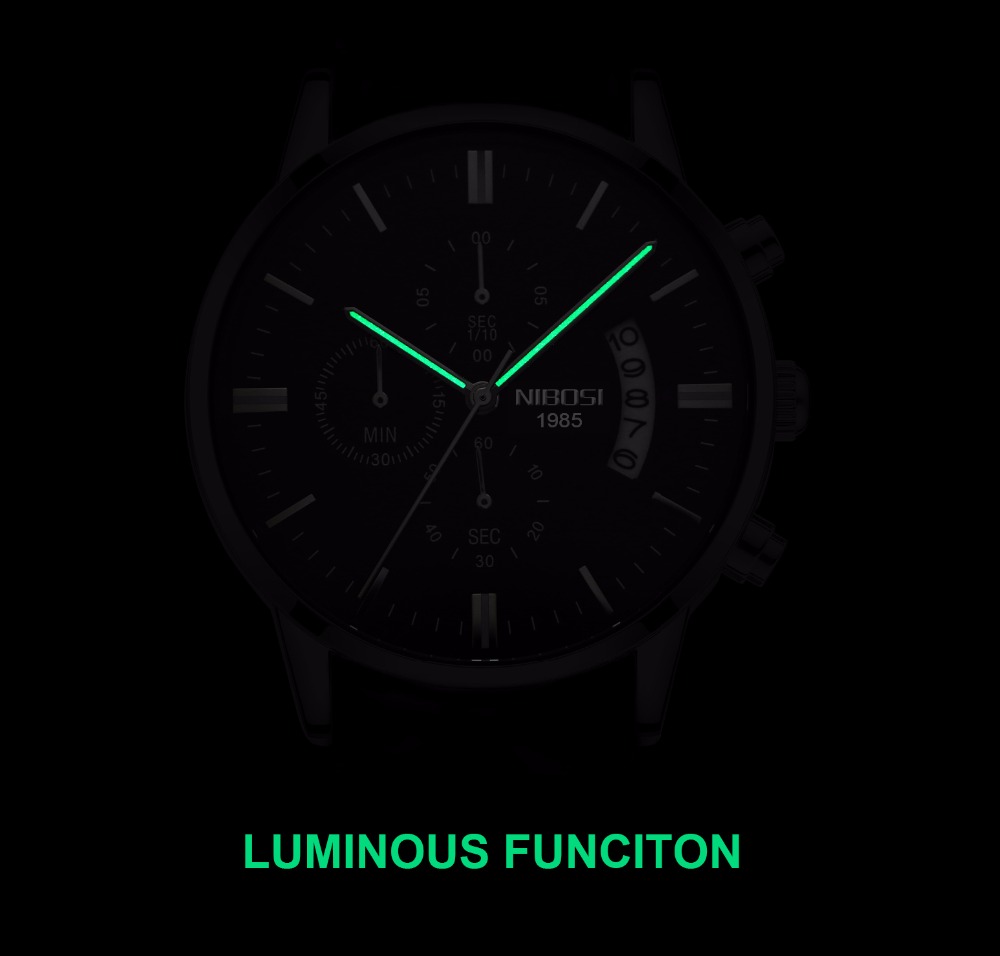NIBOSI Orologio al quarzo nero - Luxury Watch All Black recensione e prezzo