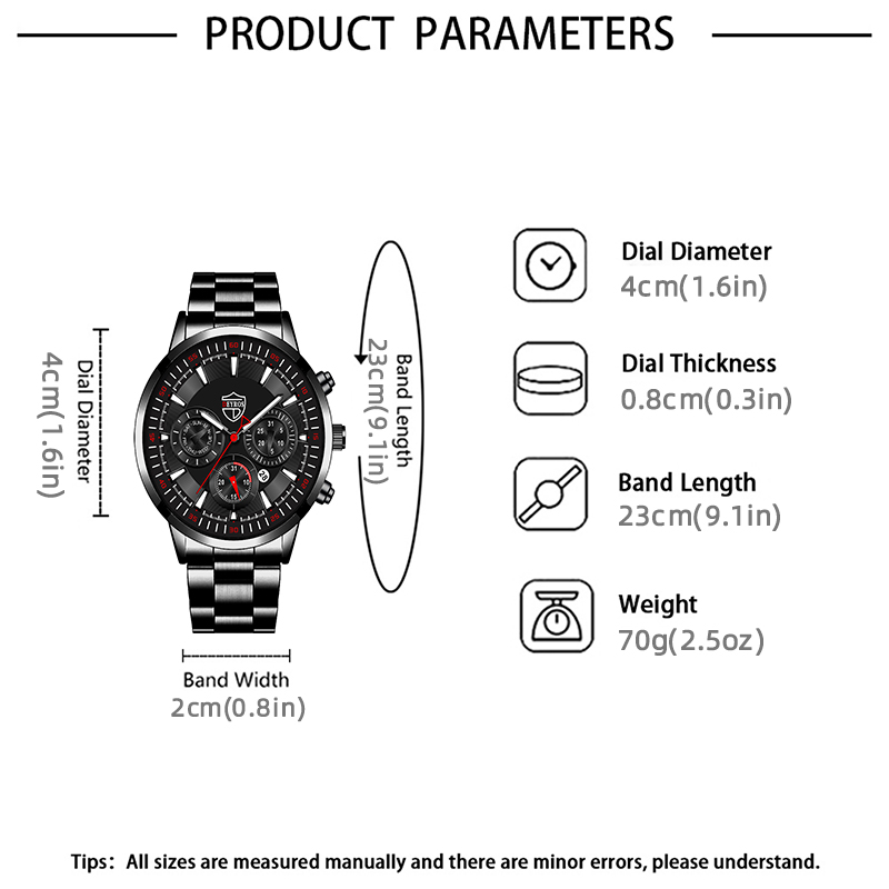 Orologi da uomo alla moda Set  - Luxury Watch All Black recensione e prezzo