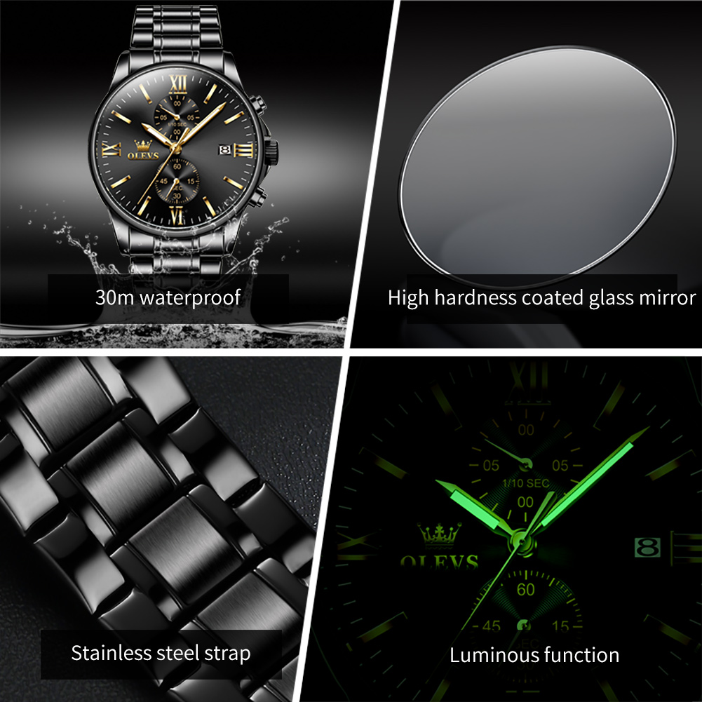 OLEVS 2886 Orologio classico a - Luxury Watch All Black recensione e prezzo