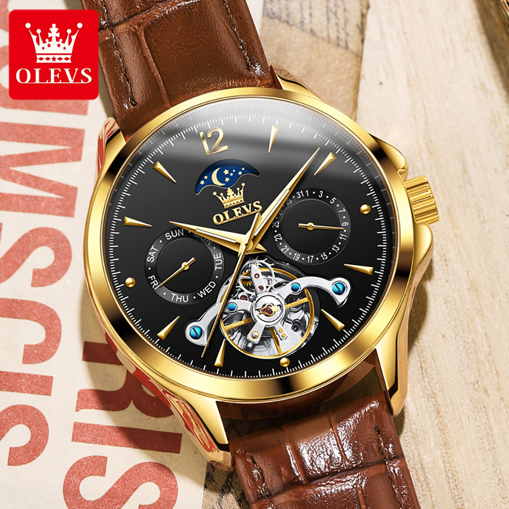 OLEVS 6663 Orologio da uomo Or - Tourbillon Movement Watch recensione e prezzo