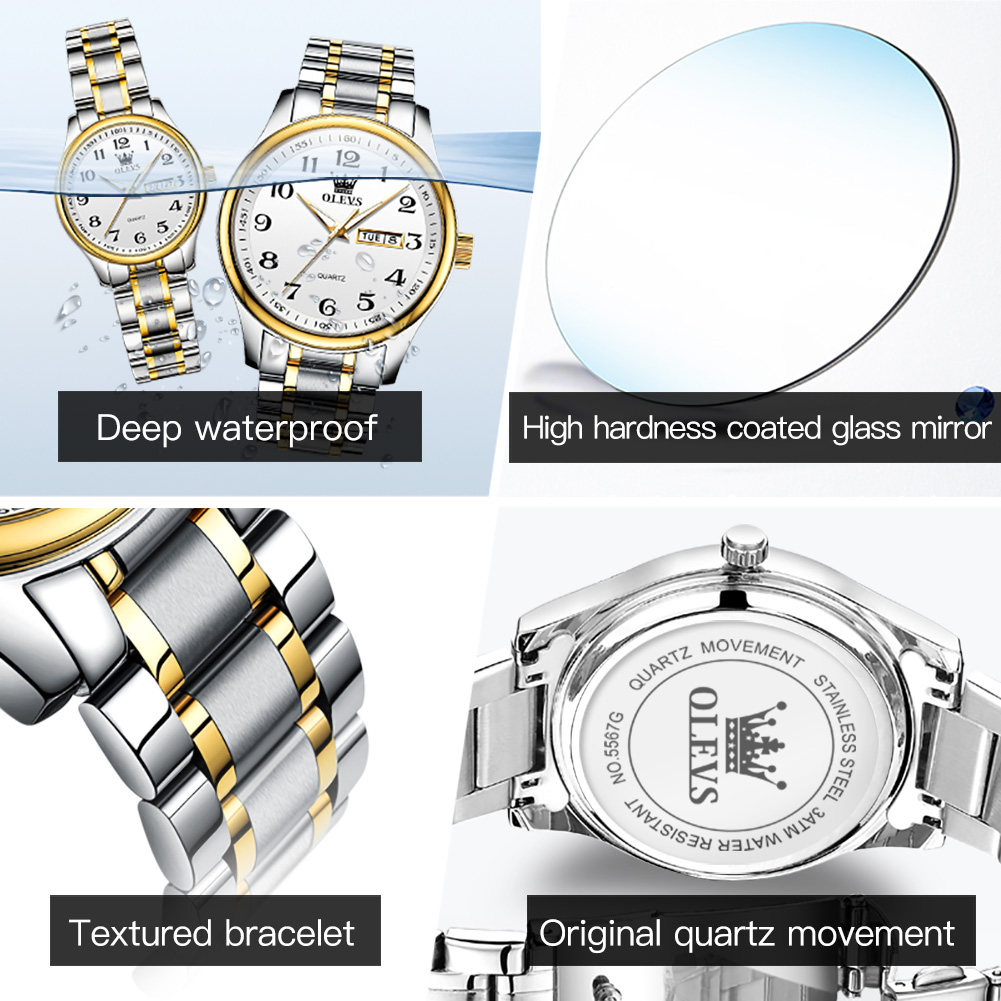 OLEVS Nuovo orologio da coppia - Luxury Watch Wallpaper recensione e prezzo