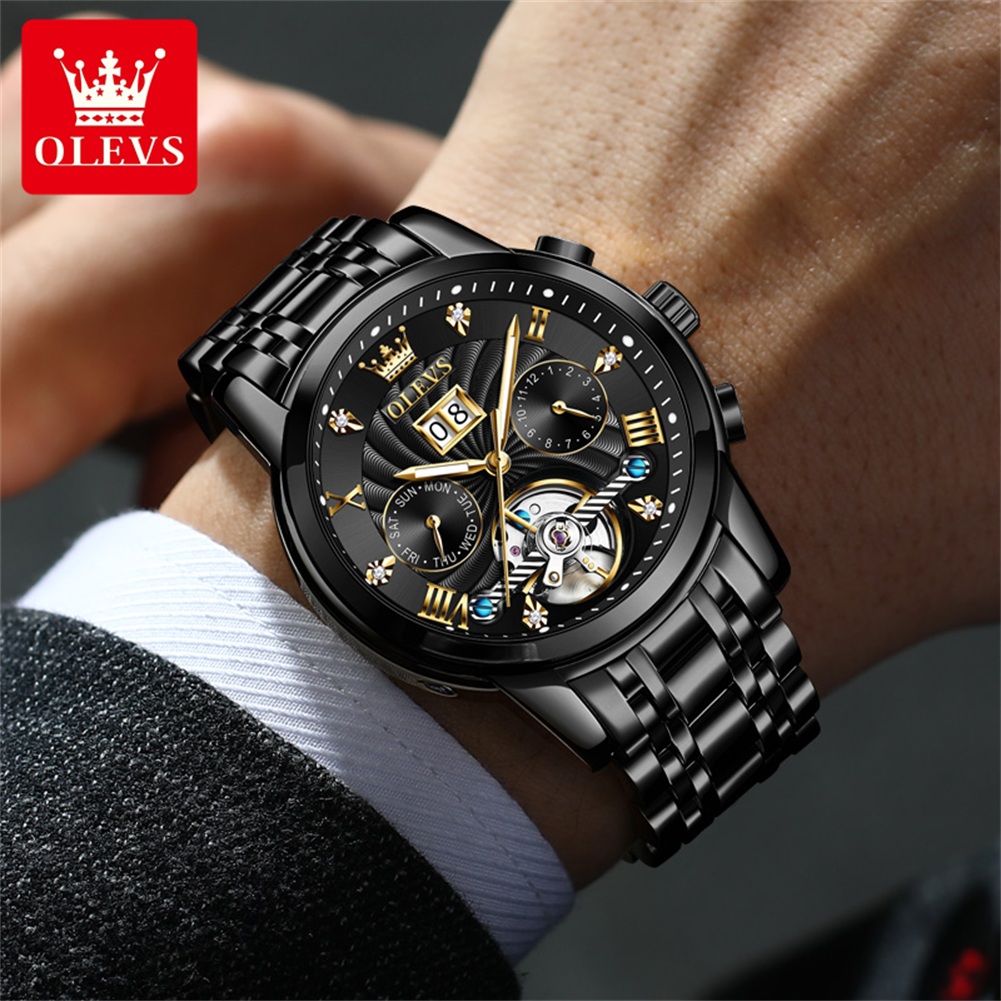 OLEVS Orologi da uomo classici - Tourbillon Movement Watch recensione e prezzo