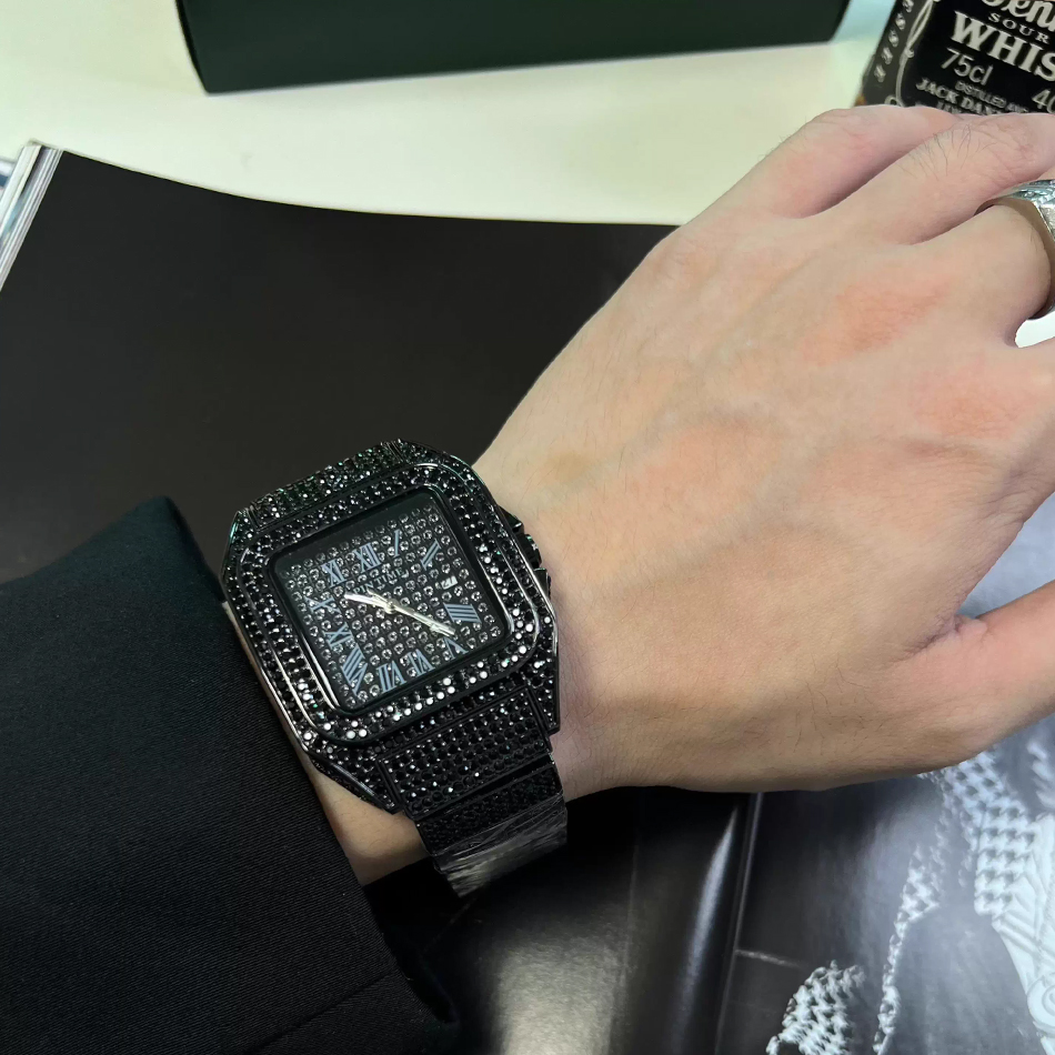 Orologio da Polso Quadrato Oro - Luxury Watch All Black recensione e prezzo